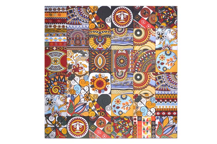 Mosaïque métal retro multicolor 30,5 x 30,5 cm