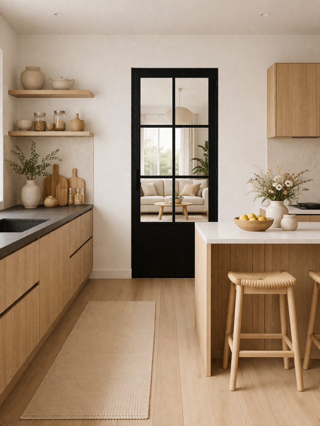Bloc-porte 63cm steel look feeling 6R verre clair 201.5cm