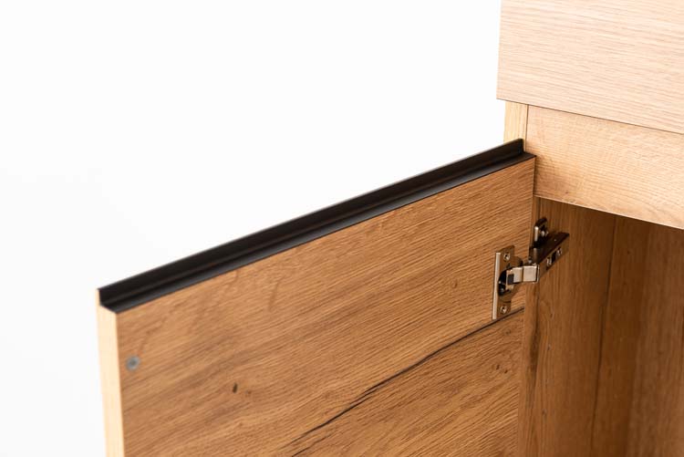 Kolomkast Daria goudbruine eiklook staand 185x40x32cm