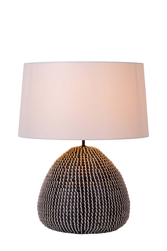 Lucide Premium Maduka - Lampe de table - Ø 45 cm - E27 - 1x40W - Noir