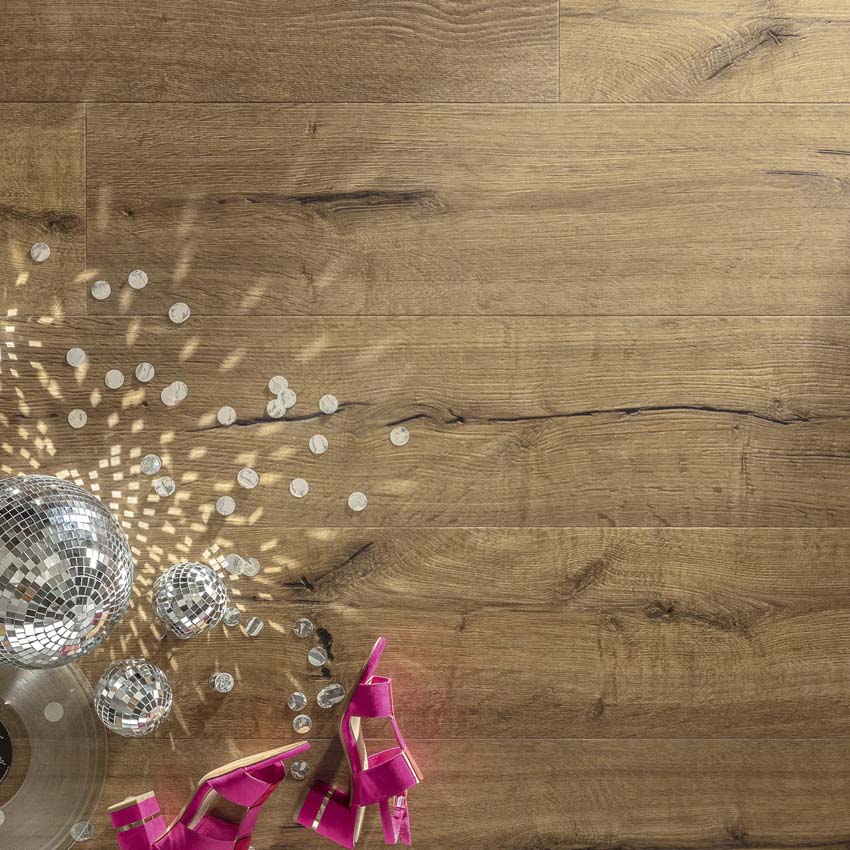 Vinyl vloer Floorify Havana plank 4,5mm bruin 152,4x22,5cm
