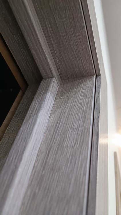 Complete binnendeur Reale Alpino grijze eik 201,5x78cm honingraat verticaal omkeerbaar + deurkast 16,5cm