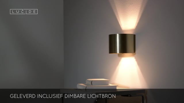 Wandlamp - LED Dimb. - G9 - 1x4W 2700K - Mat Goud / Messing - Rond