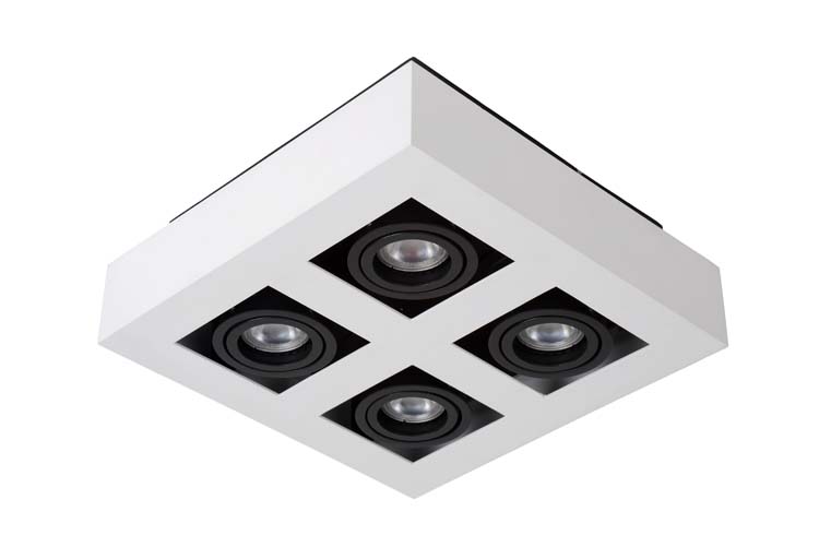 Plafonnier - blanc - dimmable - LED - GU10 - 4x5W - 2200/3000K