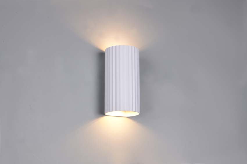 Applique murale - Blanc - 9,5x18x8cm - Dimmable - GU10 - 2x10W
