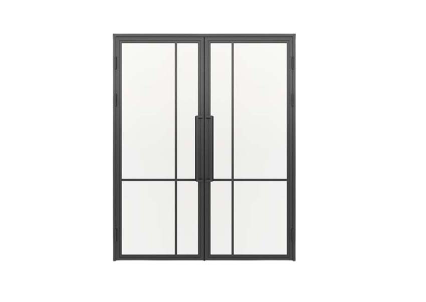 Porte intérieure fer forgé double 4W asymétr. Tara droite sur mesure