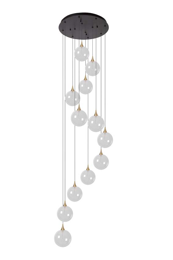 GISELA - Hanglamp - Ø 61 cm - LED Dimb. - 12x3,6W 2700K - Transparant