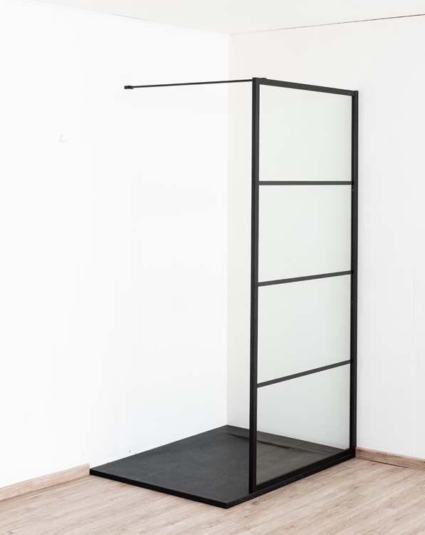 Receveur de douche Miro SMC noir mat aspect ardoise 180x90cm