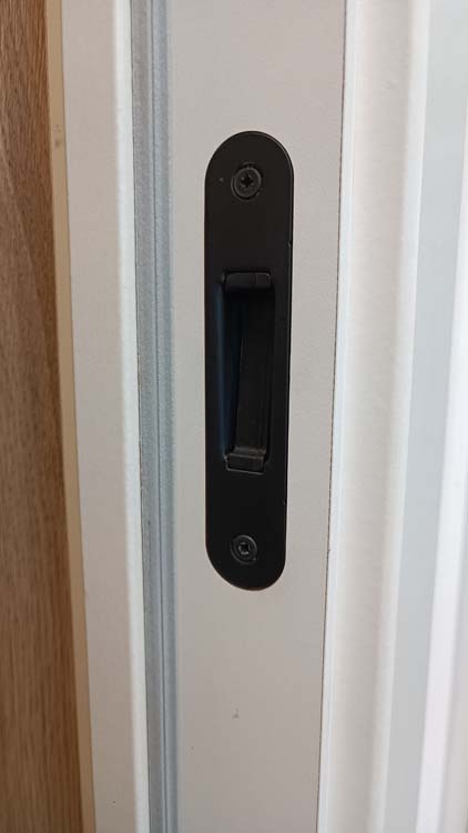 Porte intérieure complète Pro Palladium blanc 201,5x63cm tubulaire gauche + châssis coulissant 8-10,5cm