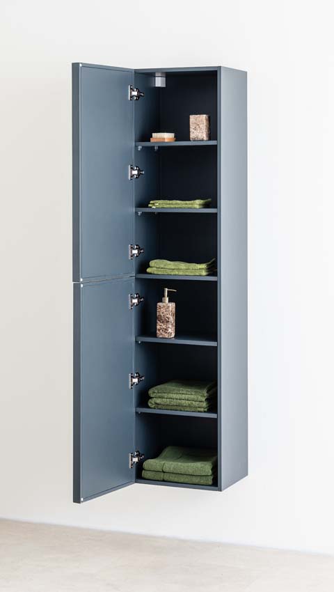 Meuble de salle de bains Fara anthracite sur pied avec lavabo double effet marbre carrara 140cm