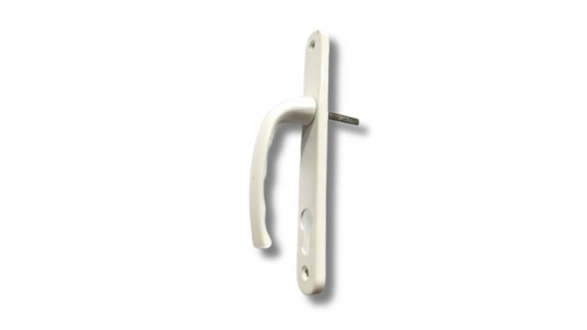 Poignée blanc pour porte extérieure en pvc 