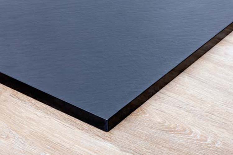 Douchebak Moby SMC mat zwart leisteenlook 180x90cm