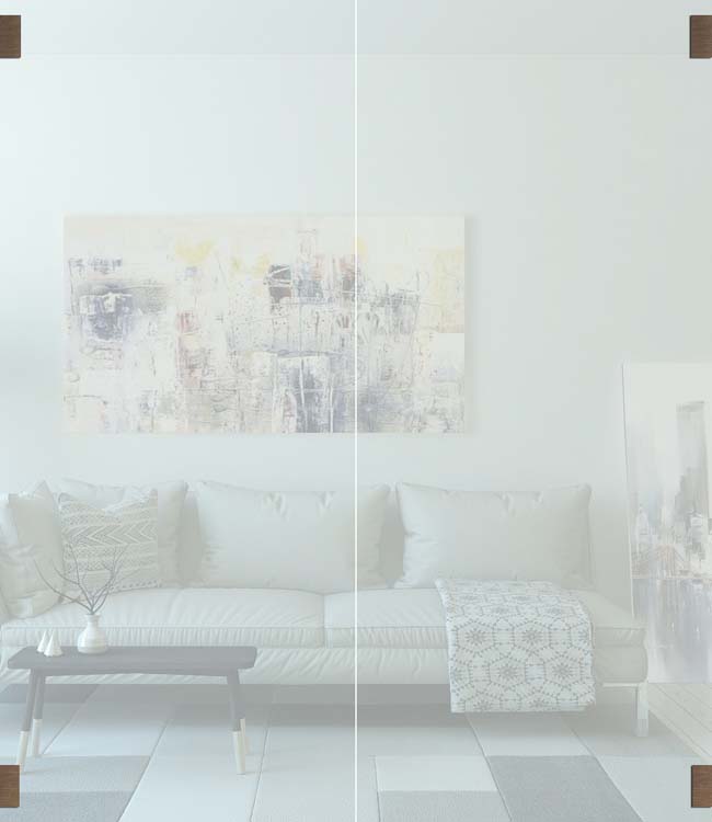 Dubbele glazen binnendeur Sky Night verzoet glas op maat - scharnieren sun