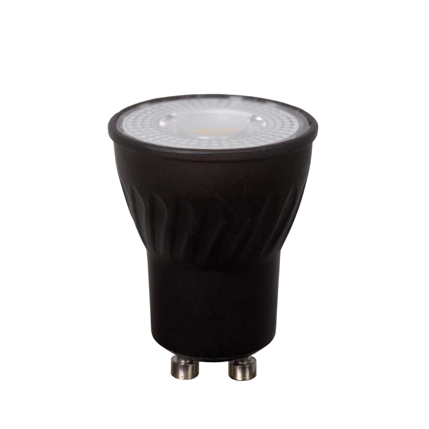 Led lamp - Ø3,5cm - LED Dimbaar to warm - GU10 (MR11) - 1x4W 2200K/3000K - Zwart
