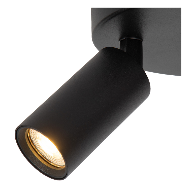 Spot plafond Zen - noir - Ø18cm - 3xGU10