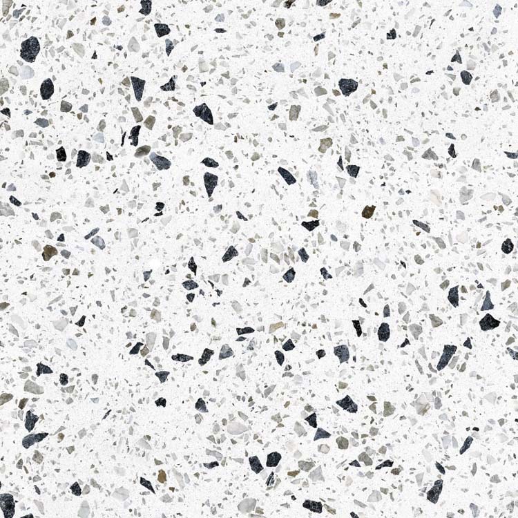 Échantillon carrelage de sol et mural Minimal terrazzo gris/blanc