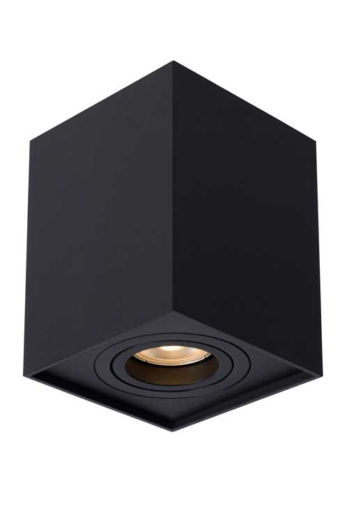 Lucide TUBE - Plafondspot vierkant - GU10 - Zwart
