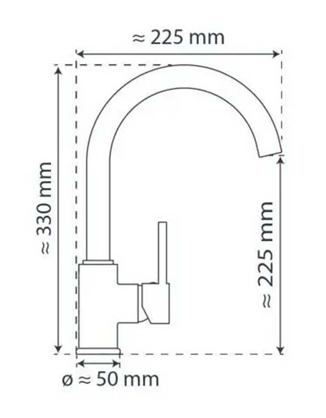Robinet de cuisine Cassy chrome basse pression