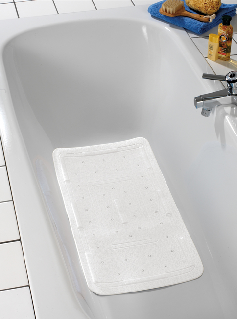 Tapis de douche antidérapant Wenko Florida blanc 36x90cm