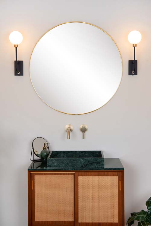 BEREND Wandlamp Badkamer 1xG9/33W 13/21/40cm Zwart