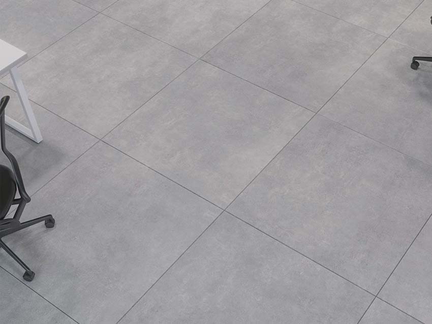 Vloer: tegel Ecuador betongrijs 100x100cm