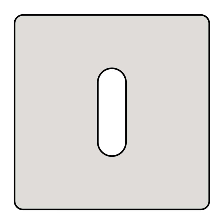Poignée de porte Lano inox look Rosace set = 2 pièces
