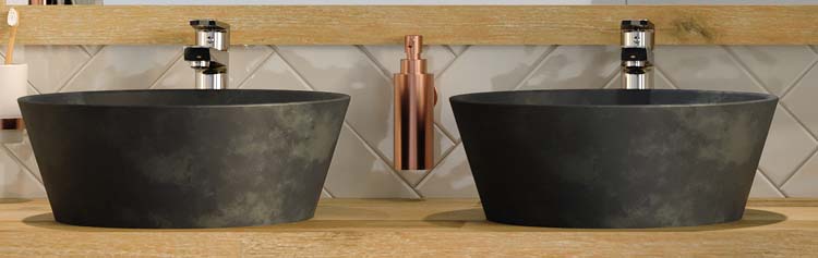 Vasque à poser Melio noir 40cm