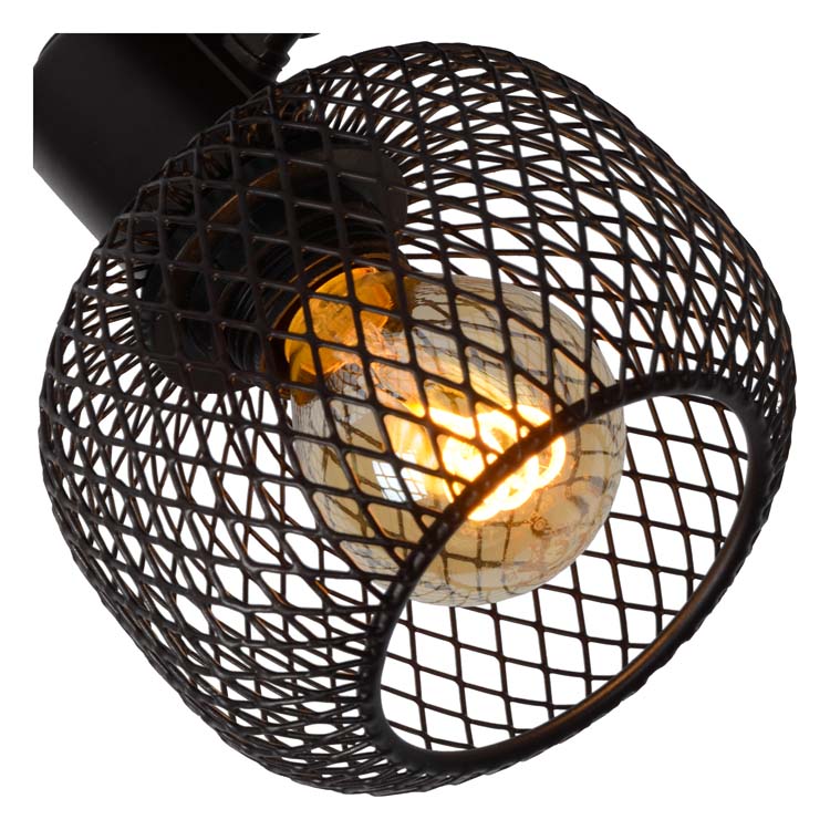 Plafondlamp - zwart - 10x14,5x14cm - dimbaar - E14 - 25W