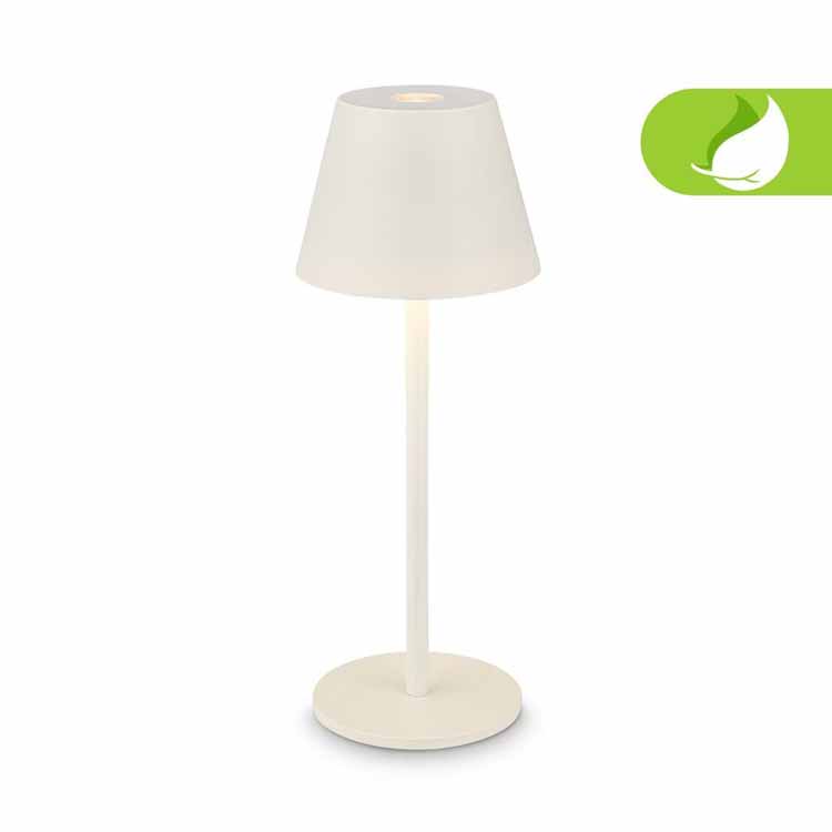 Tafellamp Salori - wit - 14.2cm - dimbaar - LED - 2.1W - 2700K - IP44 - USB