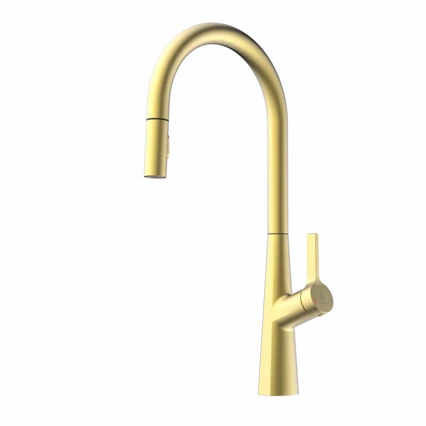 Robinet de cuisine Wasserwerk WK 9 Sphere or mat avec bec extractible