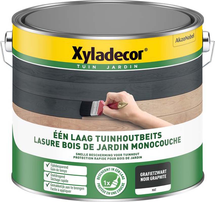 Lasure pour bois de jardin Xyladecor monocouche noir 2,5L