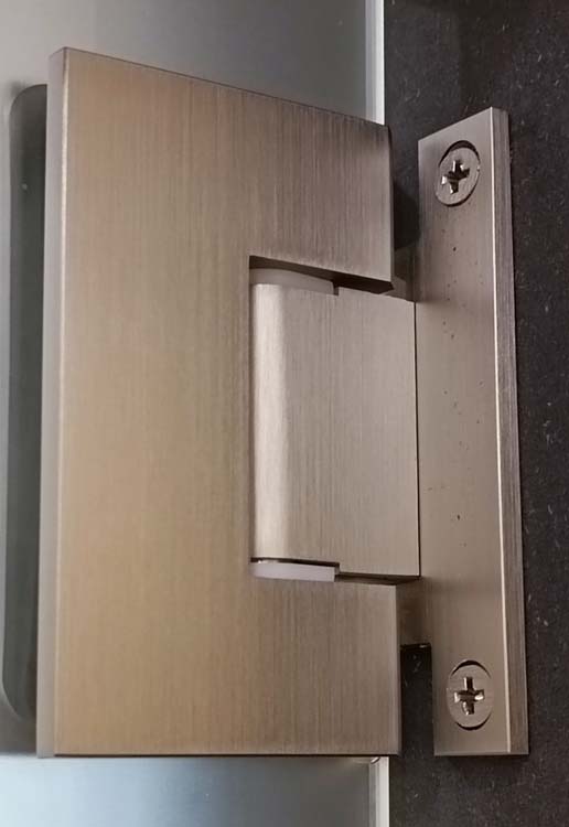 Scharnier premium vetro inox voor glazen deur per stuk