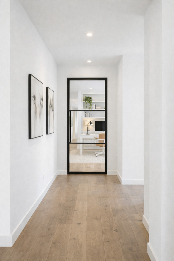 Porte intérieure double en acier Tirza noir 2x3R pivotante sur mesure