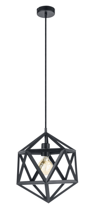 Luminaire suspendue noire geometric E27