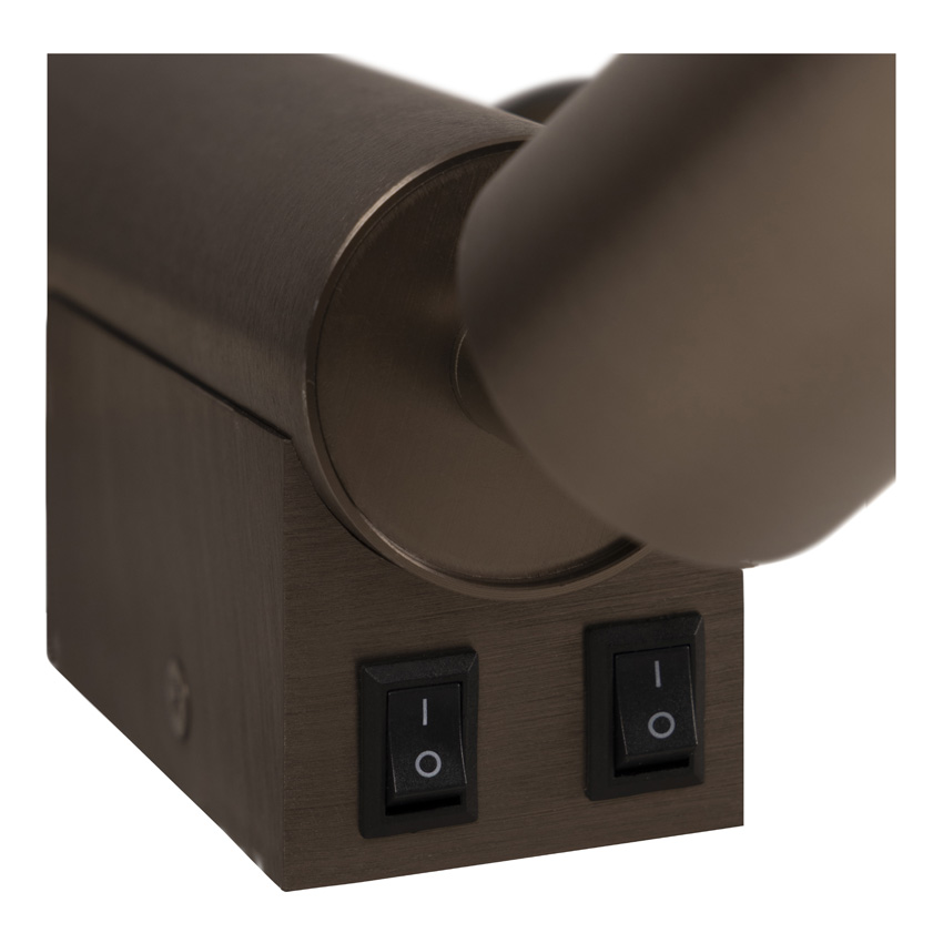 Lucide Essential Otimo - Spot mural/applique murale - 2xGU10 (MR16) - Taupe