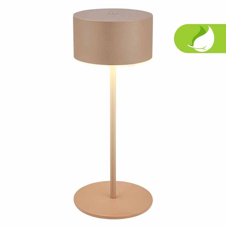 Tafellamp Zurela - beige - 19cm - dimbaar - LED - 3W - 2700K - IP44 - USB