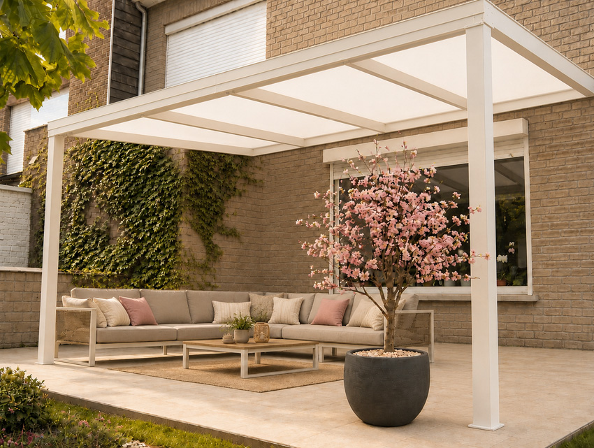 Toiture de terrasse Shadow blanc 4x3m