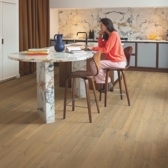 Quick-Step parket cascada mosterd eik extra mat 13x190x1820mm
