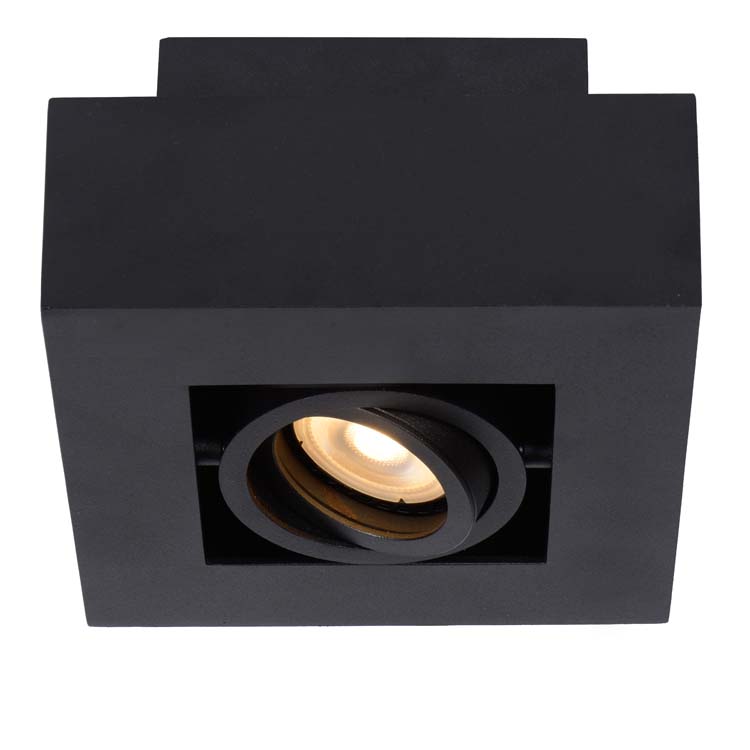 Plafonnier - noir - LED dimmable - GU10 - 5W - 2200/3000K