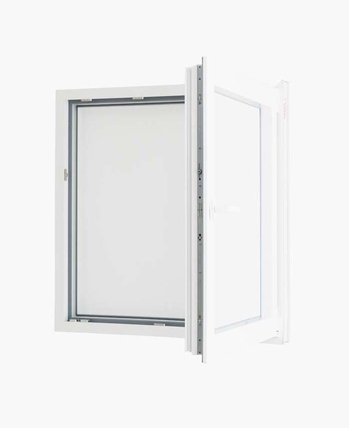 1-VL draaikiepraam pvc Deceuninck Elegant Inf wit/wit B1000xH1000 mm R 1-VL draaikiepraam pvc Deceuninck Elegant Inf wit/wit B1000xH1000 mm R