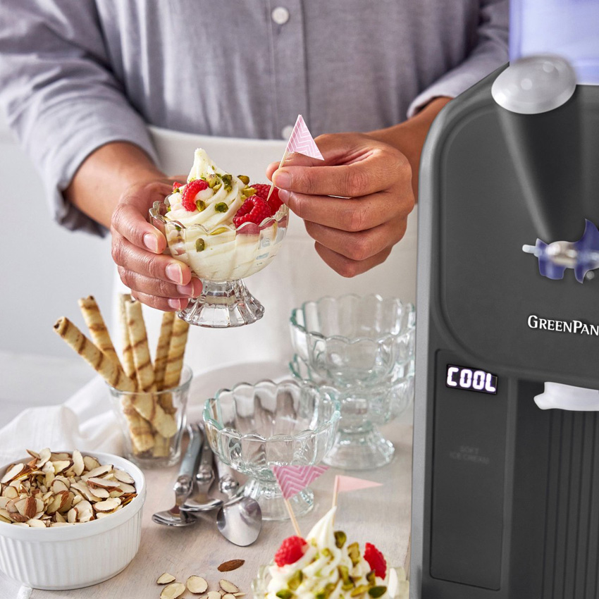 Machine à glace GreenPan Frost auto-réfrigérante gris 1,8L