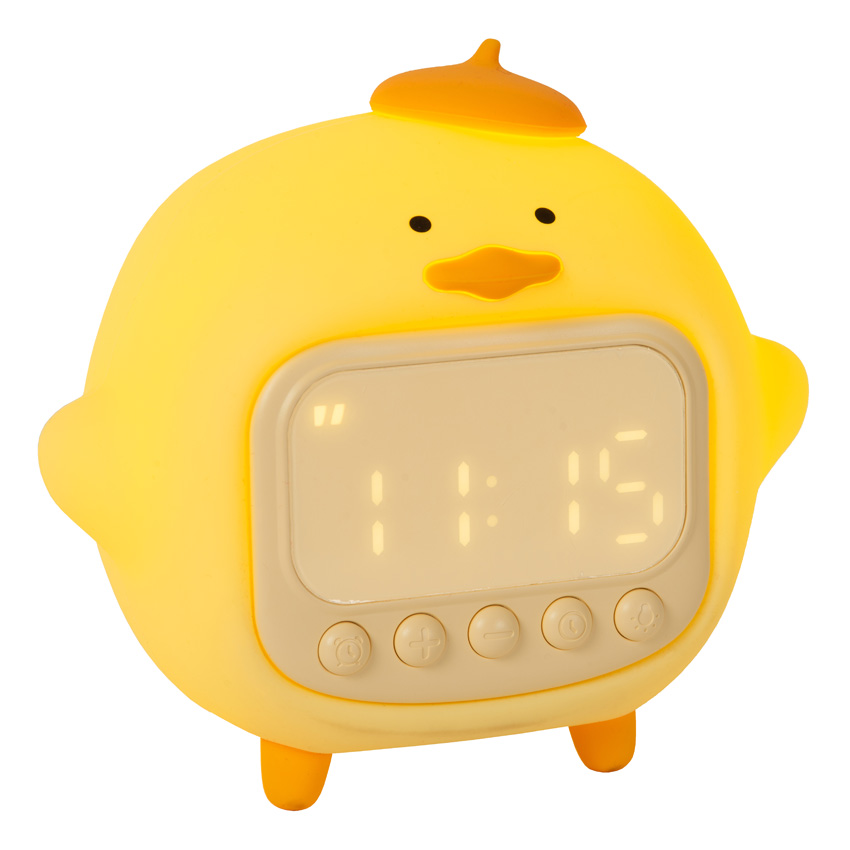Veilleuse rechargeable pour chambre d'enfant - Batterie rechargeable/piles - LED à 3 niveaux dimmable - 1x1,5W 2100K - Avec fonction musicale - Jaune