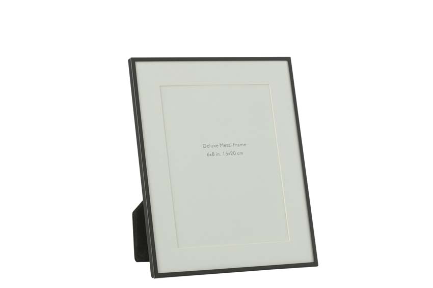 Cadre photo J-Line Deluxe noir 20,5x16x25,5cm à bord fin