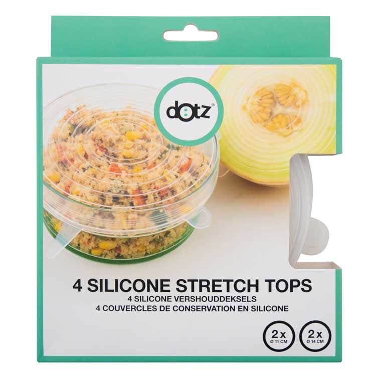 Couvercles d'étanchéité 4 pièces Dotz transparent