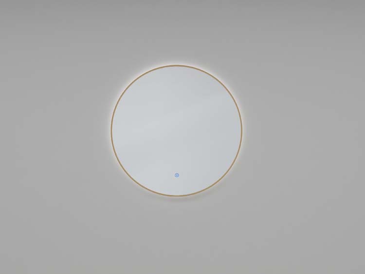 Spiegel Kira rond LED mat goud ?100cm
