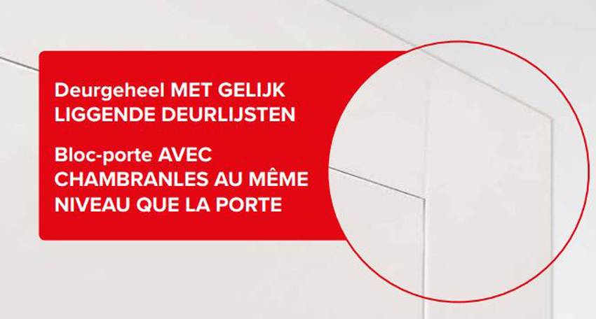 Complete binnendeur Invisible Flat zwart 211,5x78cm tubespaan rechts + deurkast 30cm