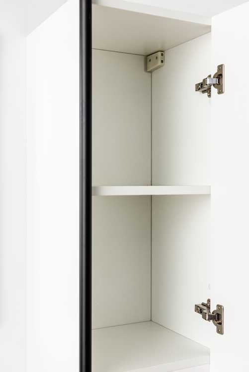 Kolomkast Tako mat wit/zwart hangend 160x35x35cm