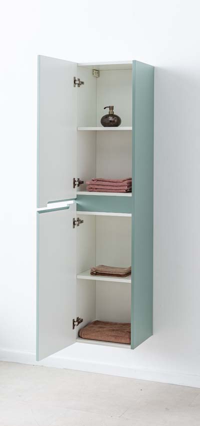 Armoire colonne Truman gris-vert suspendue 170x40x35cm