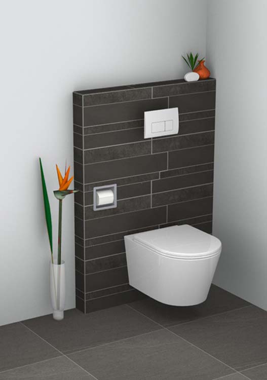 Porte papier toilette à encastrer inox