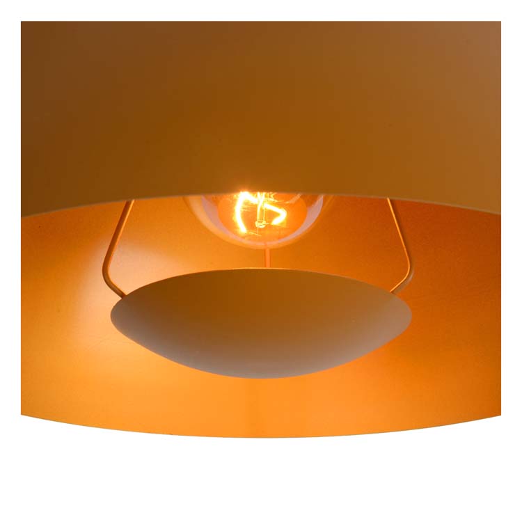 Lucide SIEMON - Suspension - Ø 40 cm - 1xE27 - Jaune Ocre